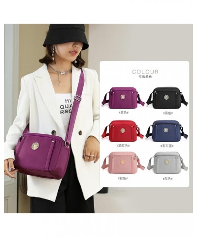 Women's bag, nylon cloth bag, horizontal shoulder bag, women's casual cross-body bag Sapphire Blue $18.55 Shoulder Bags