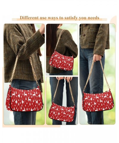 Crossbody Bags for Women Shoulder Purse Deer Walking Handbags Stylish Clutch Purse with Chain Strap $12.30 Totes