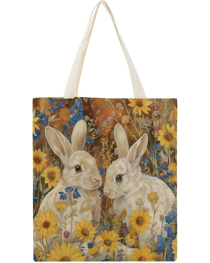 Canvas Tote Farmhouse Floral Bulk Shopping Bag White, Pink, Yellow, Blue And Purple Floral Shopping Tote Bag Totebag-6 $9.50 ...