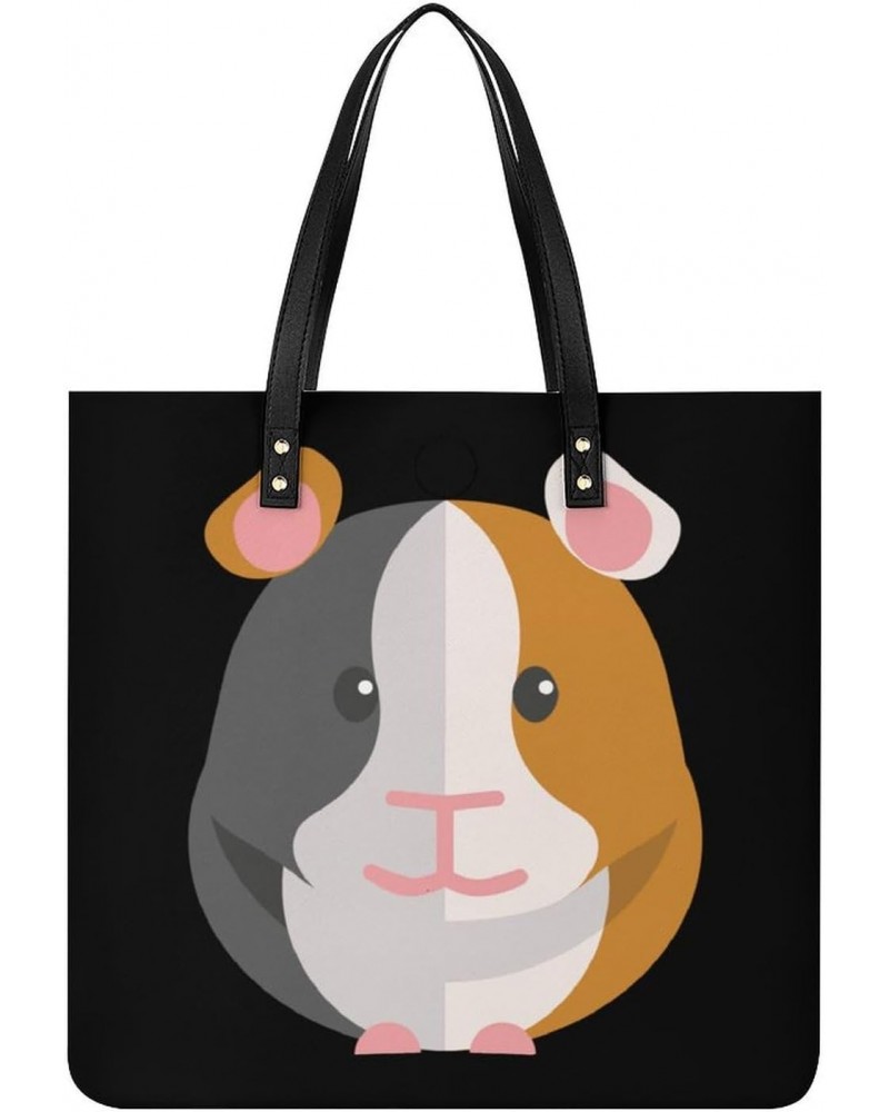 Guinea Pig Cartoon Printed Tote Bag for Women Fashion Handbag with Top Handles Shopping Bags for Work Travel $18.61 Totes