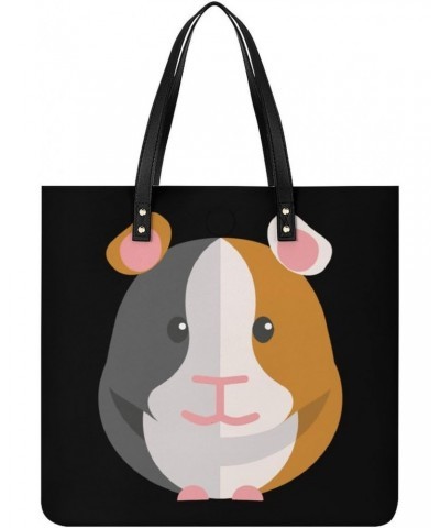 Guinea Pig Cartoon Printed Tote Bag for Women Fashion Handbag with Top Handles Shopping Bags for Work Travel $18.61 Totes