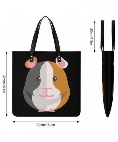 Guinea Pig Cartoon Printed Tote Bag for Women Fashion Handbag with Top Handles Shopping Bags for Work Travel $18.61 Totes