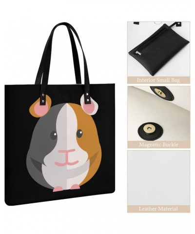 Guinea Pig Cartoon Printed Tote Bag for Women Fashion Handbag with Top Handles Shopping Bags for Work Travel $18.61 Totes