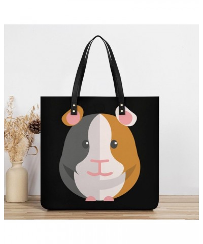 Guinea Pig Cartoon Printed Tote Bag for Women Fashion Handbag with Top Handles Shopping Bags for Work Travel $18.61 Totes