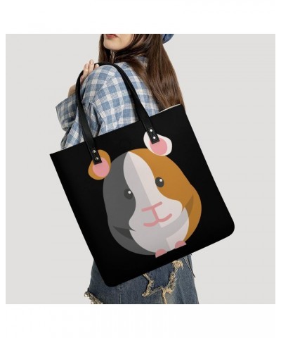 Guinea Pig Cartoon Printed Tote Bag for Women Fashion Handbag with Top Handles Shopping Bags for Work Travel $18.61 Totes