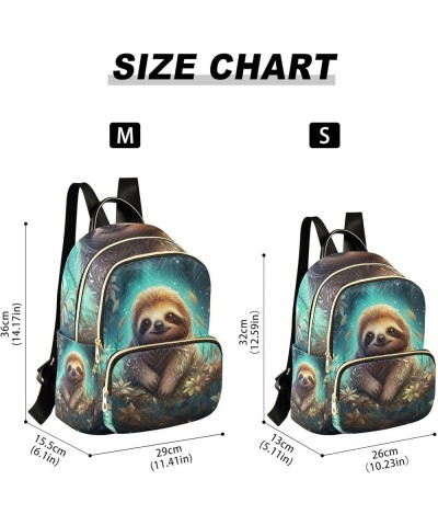 Small Backpack Purse for Women, Cute Sloth Flowers Travel Bag Casual Daypack Shoulder Bag Small $18.71 Backpacks