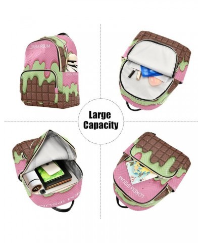 Women Backpack Purse Strawberry Cream and Lemon Fashion Shoulder Bags Travel Backpack Small Daypacks S Medium $10.66 Backpacks