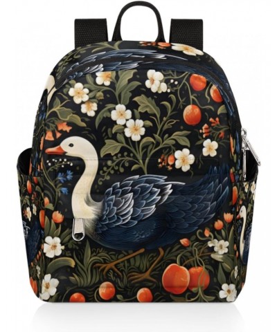 Vintage Duck Flower Small Backpack for Women Ladies Mini Backpack Travel Casual Backpack Purse Satchel Daypack $24.46 Backpacks