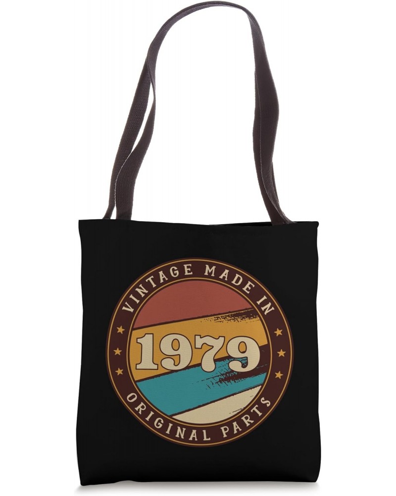 45th Birthday Vintage Original Parts Born 1979 45 Year Old Tote Bag $12.21 Totes