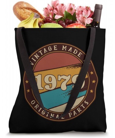 45th Birthday Vintage Original Parts Born 1979 45 Year Old Tote Bag $12.21 Totes