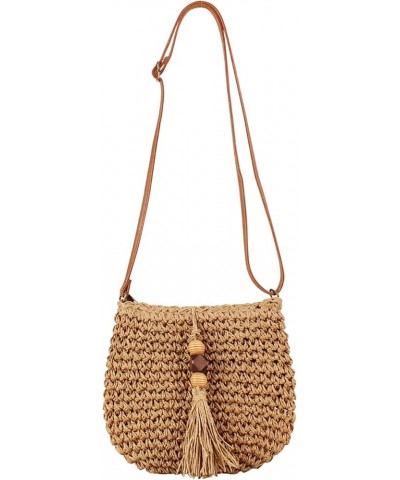 Straw Purse,Summer Beach Purse,Wicker Purse,Woven Bag, Adjustable Shoulder Strap Straw Crossbody Bag Coffee $8.30 Shoulder Bags