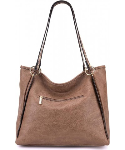 Hobo Bags for Women Top Handle Satchel Shoulder Purse Bucket Handbag Large-khaki $12.25 Totes