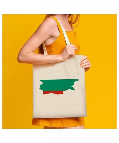 Bulgaria Canvas Tote Bag with Handle Cute Book Bag Shopping Shoulder Bag for Women Girls Style-3 $10.07 Shoulder Bags