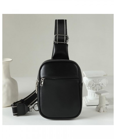 Trendy Bags Unisex Small Chest Bags Versatile Cross-border Crossbody Bags Women's Bags Black $12.40 Crossbody Bags