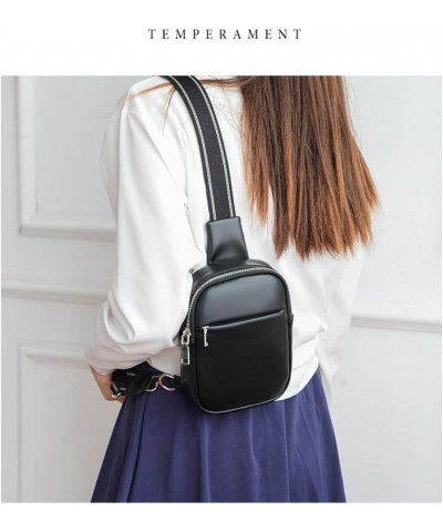 Trendy Bags Unisex Small Chest Bags Versatile Cross-border Crossbody Bags Women's Bags Black $12.40 Crossbody Bags