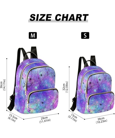 Astrology Universe Galaxy Tie Dye Fashion Travel Backpack for Women Multi Pockets Lightweight Purse for Women-S Multicolor Me...