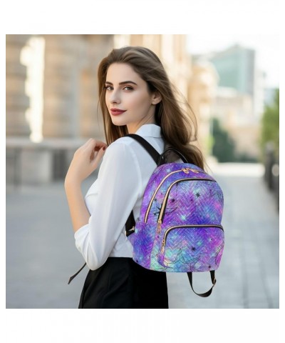 Astrology Universe Galaxy Tie Dye Fashion Travel Backpack for Women Multi Pockets Lightweight Purse for Women-S Multicolor Me...