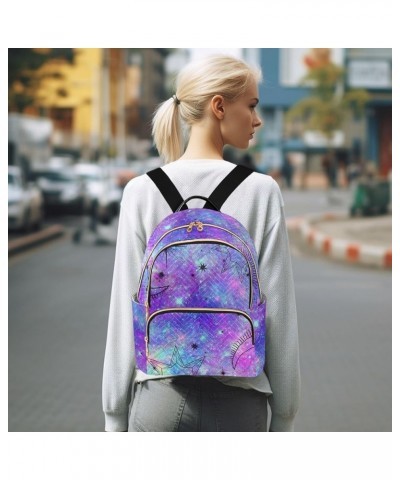 Astrology Universe Galaxy Tie Dye Fashion Travel Backpack for Women Multi Pockets Lightweight Purse for Women-S Multicolor Me...