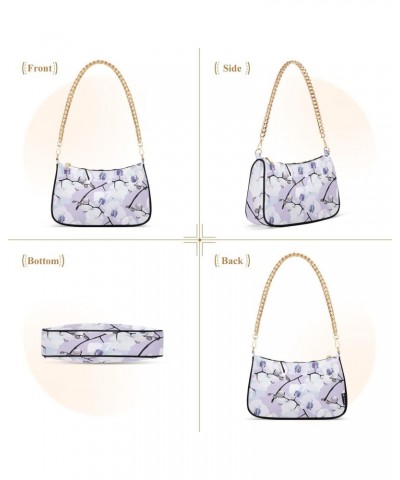 Flowers Orchids Shoulder Bag for Women Small Purse Fashion Chain Purse Phone Wallet Purse with Chain Strap for Women $16.49 S...