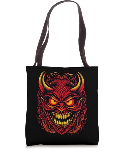 Halloween Scary Devil Frighteningly Vibrant Trick Or Treat Tote Bag $10.90 Totes