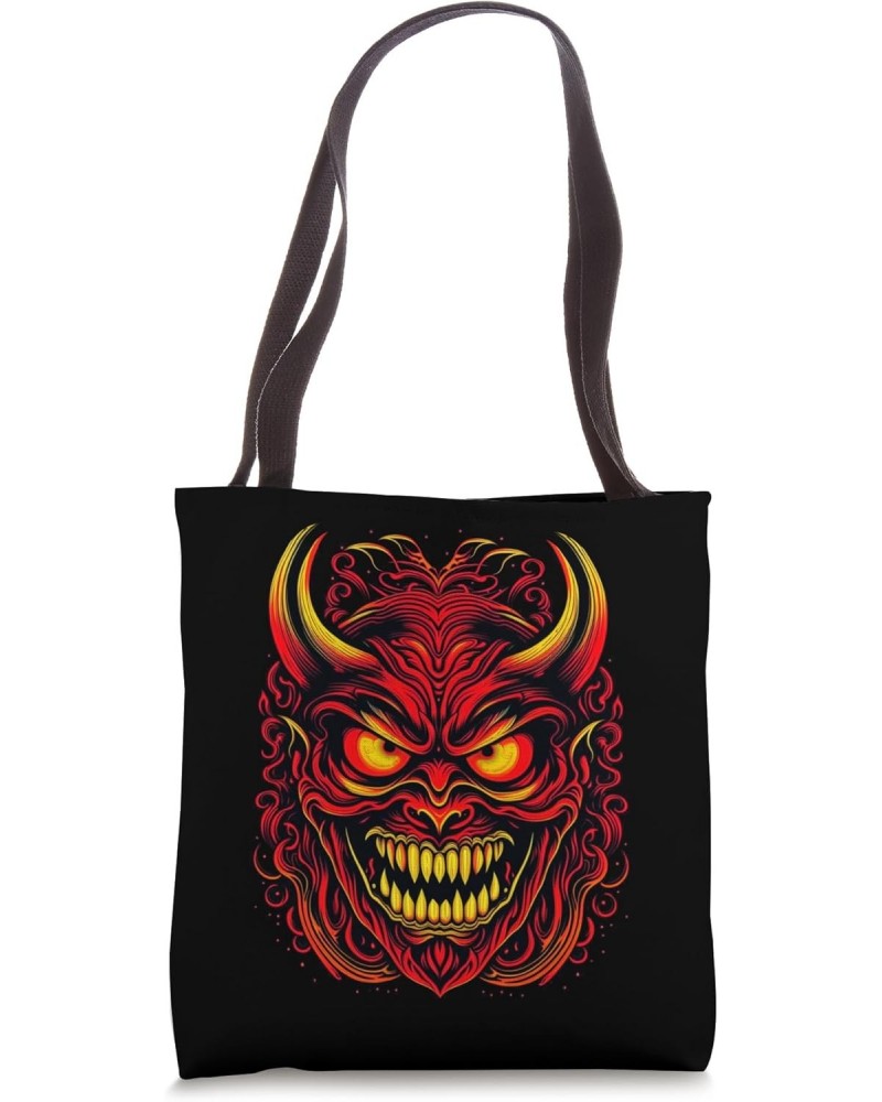 Halloween Scary Devil Frighteningly Vibrant Trick Or Treat Tote Bag $10.90 Totes