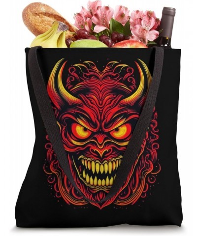 Halloween Scary Devil Frighteningly Vibrant Trick Or Treat Tote Bag $10.90 Totes