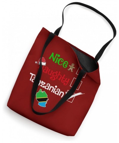 Nice Naughty Tanzanian Tanzania Christmas Pajama Art on Back Tote Bag $10.96 Totes