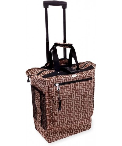 Rolling Tote, Brown, One Size Brown $34.40 Totes