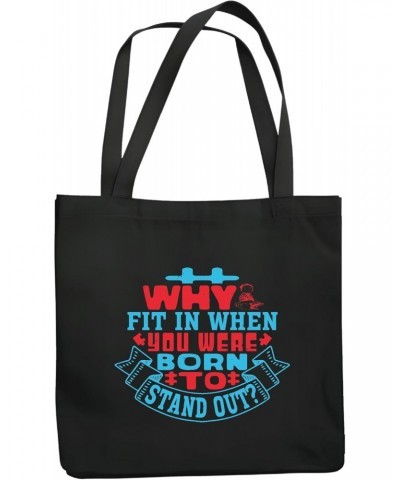 Autism Gift For Inspiring People To Stand Out Navy Black Multicolor Canvas Tote Bag $14.28 Totes