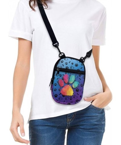 Mumeson Cute Casual Mini Crossbody Bag Purse for Teen Girls Shoulder Tote Bag Wallet Messenger Satchel Bag Dog Paw Rainbow $9...