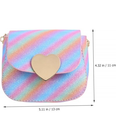 2 Pcs Messenger Bag Flash Wallet Mini Handbag Princess Purse Tote Handbag Pu Bag Rainbow Purse for Colorfulx3pcs $15.98 Totes