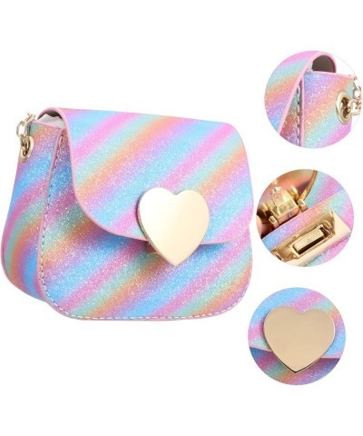 2 Pcs Messenger Bag Flash Wallet Mini Handbag Princess Purse Tote Handbag Pu Bag Rainbow Purse for Colorfulx3pcs $15.98 Totes