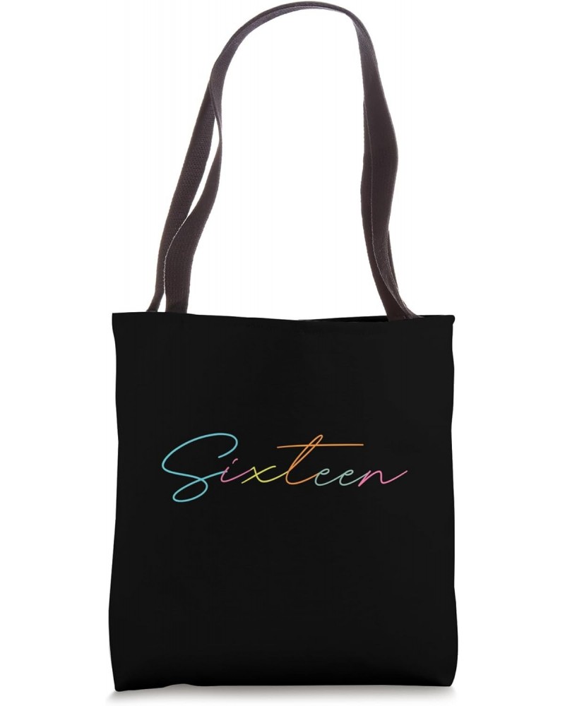 Sixteen Birthday Era 16 Year Old Boy or Girl Alphabet Party Tote Bag $11.54 Totes