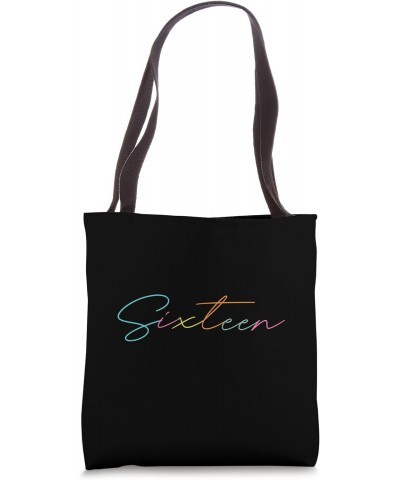 Sixteen Birthday Era 16 Year Old Boy or Girl Alphabet Party Tote Bag $11.54 Totes