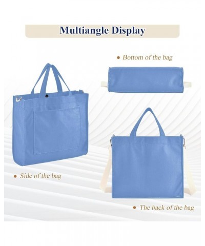 Midnight Blue Corduroy Hobo Bags for Women Tote Bags Tote Bag for Women Work Small Tote Pale Denim Blue $10.57 Totes