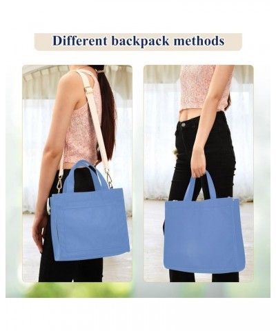 Midnight Blue Corduroy Hobo Bags for Women Tote Bags Tote Bag for Women Work Small Tote Pale Denim Blue $10.57 Totes