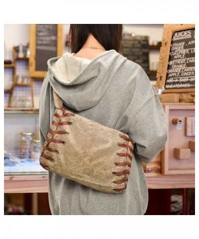 Women Boho Handbag Retro Baseball Sport Underarm Bag Tote Bag Shoulder Bag Crossbody Bag Fluffy Cell Phone Purse Patriot Lady...