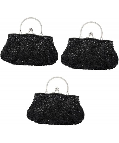 2pcs Vintage Handbags Handmade Bag Dinner Bag Bead Embroidery Bride Handbags Party Handbag Purse for Blackx3pcs $27.50 Evenin...