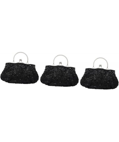 2pcs Vintage Handbags Handmade Bag Dinner Bag Bead Embroidery Bride Handbags Party Handbag Purse for Blackx3pcs $27.50 Evenin...