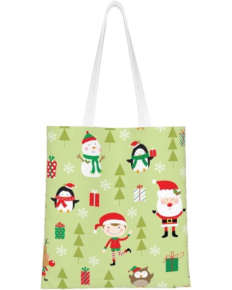 Merry Christmas Single Shoulder Fashion Canvas Tote Shopping Bags Handbags For Men And Women Merry Christmas30 $10.33 Totes