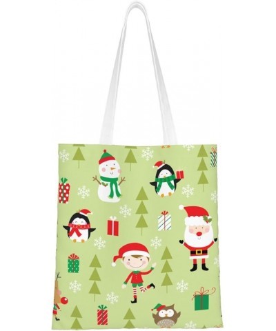 Merry Christmas Single Shoulder Fashion Canvas Tote Shopping Bags Handbags For Men And Women Merry Christmas30 $10.33 Totes