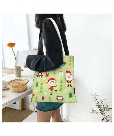 Merry Christmas Single Shoulder Fashion Canvas Tote Shopping Bags Handbags For Men And Women Merry Christmas30 $10.33 Totes