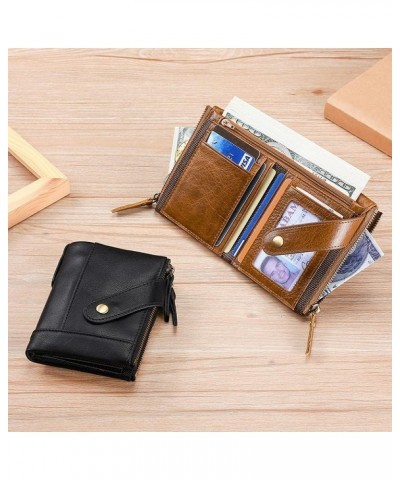 Business Card Case Leather Multifunction Bank Holder Credit Passport Organizer Wallet (Color : Brown) Brown $21.65 Wallets