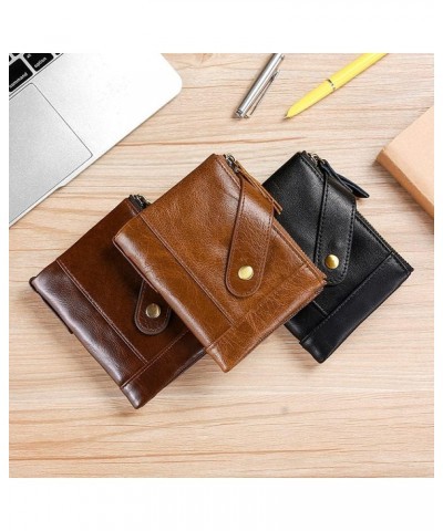 Business Card Case Leather Multifunction Bank Holder Credit Passport Organizer Wallet (Color : Brown) Brown $21.65 Wallets