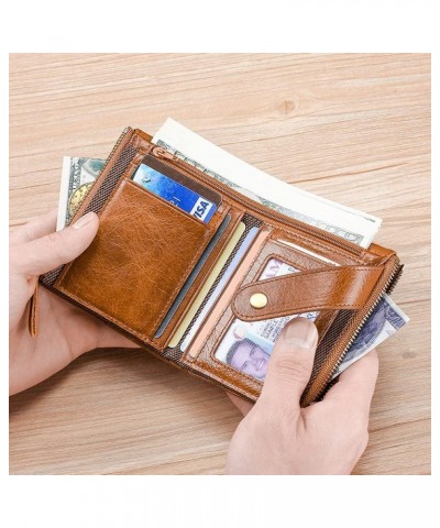 Business Card Case Leather Multifunction Bank Holder Credit Passport Organizer Wallet (Color : Brown) Brown $21.65 Wallets