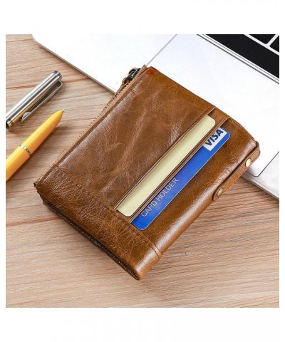 Business Card Case Leather Multifunction Bank Holder Credit Passport Organizer Wallet (Color : Brown) Brown $21.65 Wallets