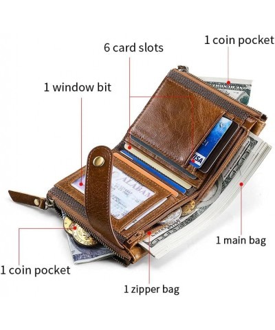 Business Card Case Leather Multifunction Bank Holder Credit Passport Organizer Wallet (Color : Brown) Brown $21.65 Wallets