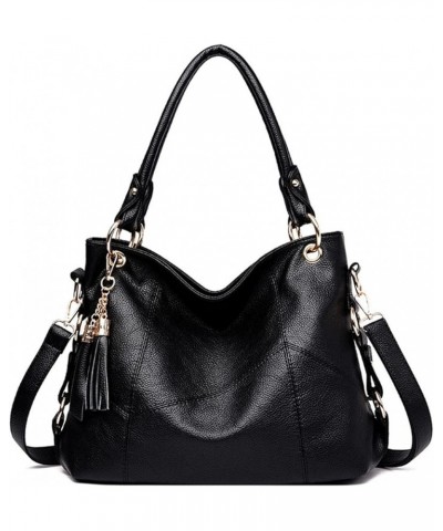 Female Handbag Bag Genuine Leather Tote Handbag Work Shoulder Bag Large Luxury Design (Color : Black, Size : 14 * 11 * 6'') 1...