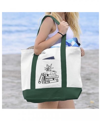 Book Lover Cruiser Tote Bag - Book Aesthetic Bag - Book Bag White Navy $13.63 Totes