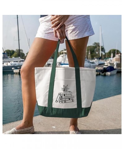 Book Lover Cruiser Tote Bag - Book Aesthetic Bag - Book Bag White Navy $13.63 Totes